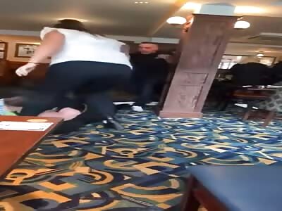 Mass pub brawl with UK police 
