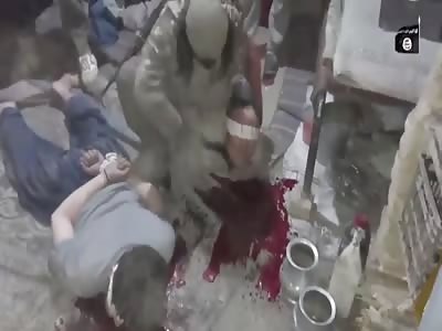 Islamic State cutting the throats of their enemies