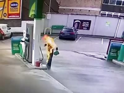 Suicidal Lady commits self immolation, UK. (Full version)