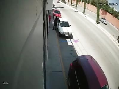 Person in a wheelchair run over