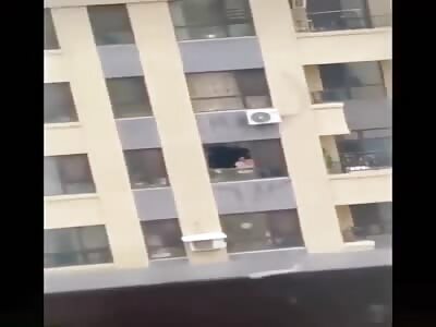 The man decides to jump 