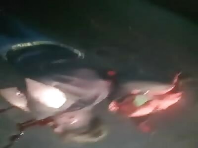 motorcyclists hit by trailer 