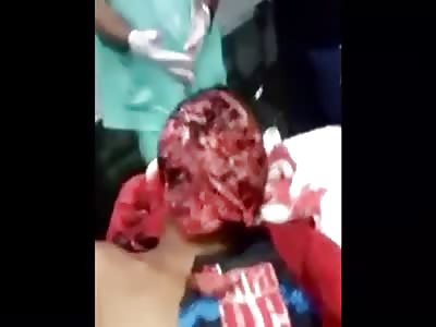 Victim startles A&E staff.