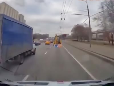 Ambulance crashes into JCB