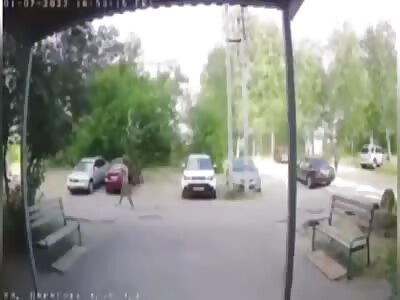 Young Female Hit The Roof On The Way Down