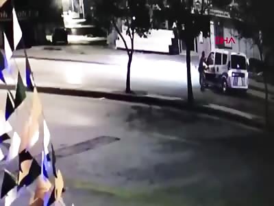 Turkey attacker with knife stole police car