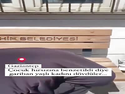 turkey old syrian woman beaten up