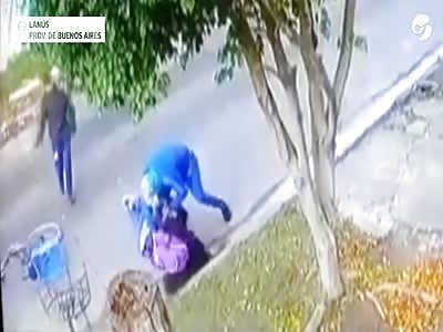 Lanus: Teacher punched  by thief.