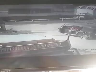 Tuk-tuk Hit By Train