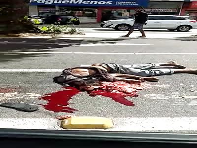 Brutal accident in the road