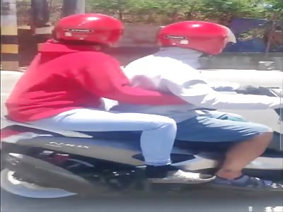 Biker accident in the Philippines.