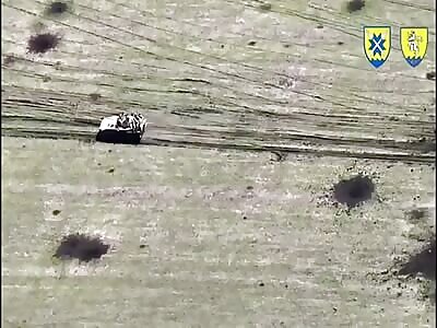 Cruel Ukrainian tank pounding Russians retaking their positions 