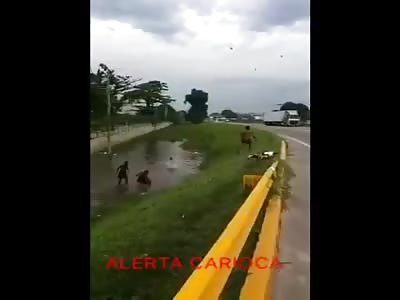 Kid hit by car during crazy play