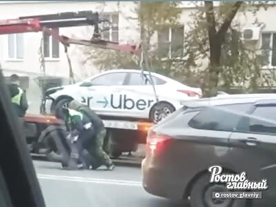 Russian police directly in action