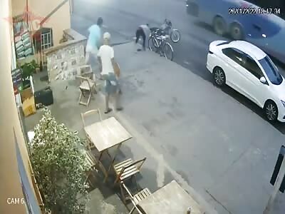 Armed Robber Has a Bad Day (2 Angles)