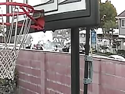 The car hits the police cadets