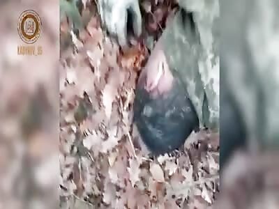 Dead Ukrainian soldiers after a Russian counter-attack