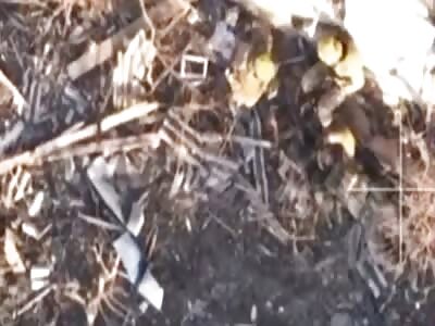 Drone hits and wounds/kills multiple UA soldiers