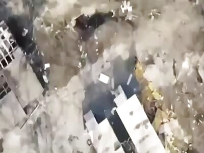 Hit with VOG-17 grenades from a drone 