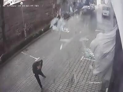 Missile strikes Alfavit Hotel in Kyiv, New Year's eve.