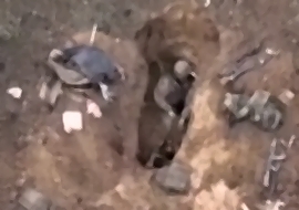 Positions of the Wagners under heavy shelling