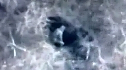 Wagner PMC digging a hole is hit directly by artillery