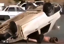Car stunt gone wrong