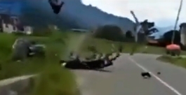 A biker's last ride somewhere in Asia