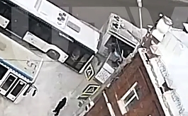 Zooming in shows how the passenger broke his spine