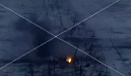 UA drone observes Russian position, then artillery hits