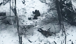 Ukrainian troops target Russian troops by Vugledar