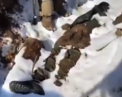 Bakhmut: Trench with dead RU soldiers shown inside