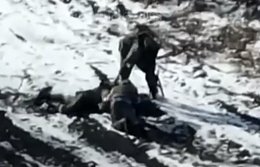 UA artillery engages a group of Wagners in Bakhmut