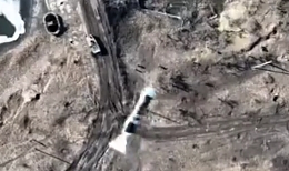 Drone drops munition on group of orcs