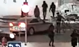 Karma for a moronic cyclist in Vologda