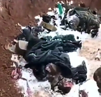 UA show a captured trench with dead RU personnel