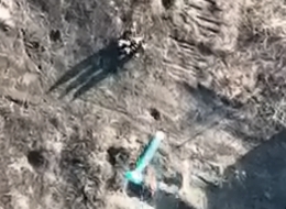 Hitting a group of RU soldiers with drone drop munitions