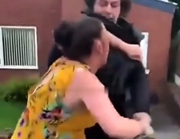 Man Caught on Film Attacking Woman In Street Armed with Knife and Hammer.