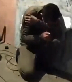 Two Russian soldiers kick, abuse and extort...(clean version)