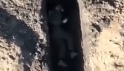 Drone operator follows Russian soldier