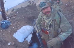 Russian POW's Taken After Attack on Russian Trench