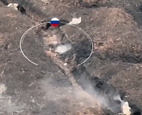 Ukrainian soldiers close combat with Russians