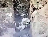 A Russian trench with many KIA