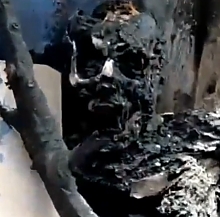 Aftermath of thermobaric weapon on UA position