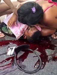 A motorcyclist died after a collision with a truck