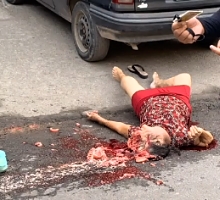 An elderly woman was crushed by a bus