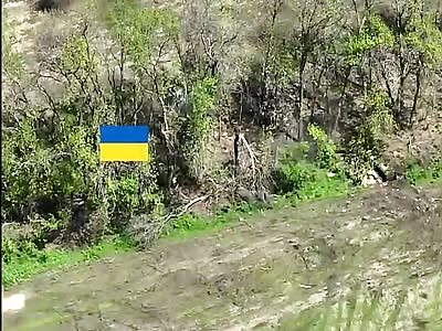 56th brigade of UA assaulting a RU position with a tank and infantry