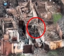 Artillery fire on Russian infantry in Bakhmut