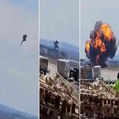 F-18 Fighter Jet Accident at Spain's Airbase as Pilot Ejects Successfully (Full)