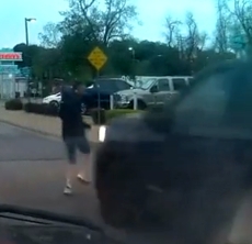 Guy jaywalking gets fatal hit